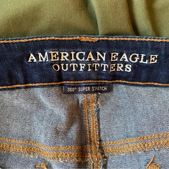 American Eagle. Jean shorts. Size 12. Medium wash. Mid rise. Super stretch. - Picture 12 of 12